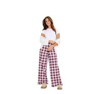 Grayson Threads Women's Red Plaid Fleece Pajama Pants‎ Size XXL